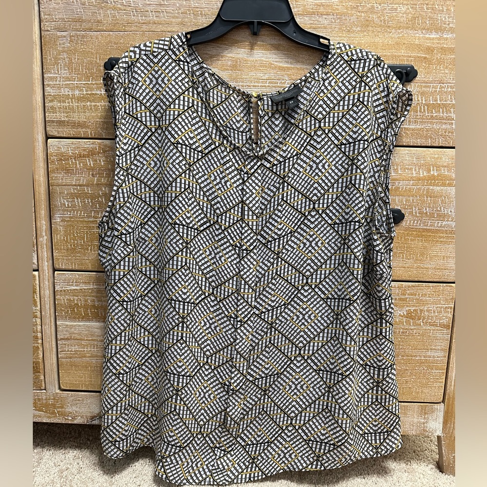 Worthington 2XL Geometric Print Sleeveless Top